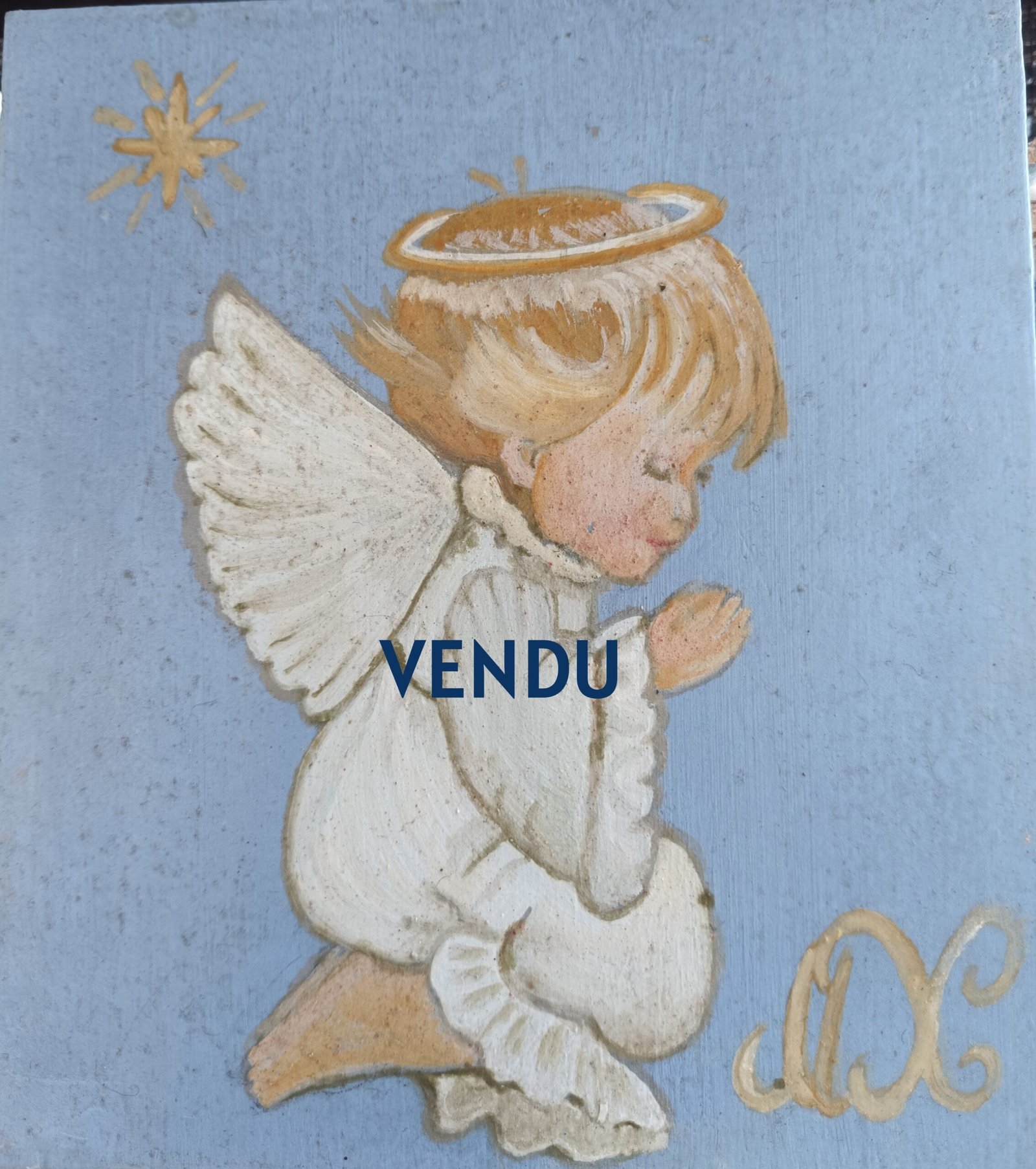 Tableau peint sur bois