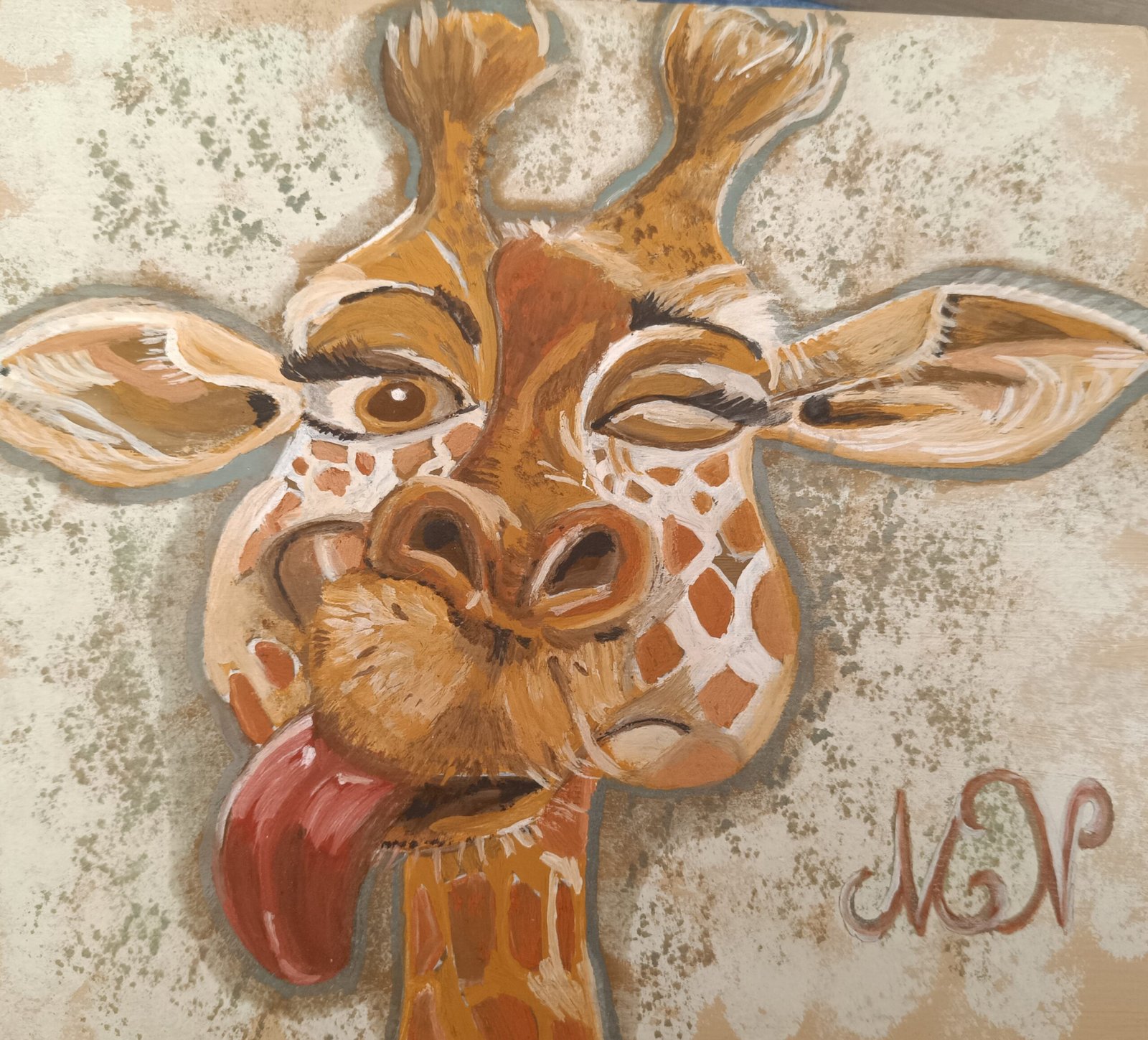Tableau peint sur bois