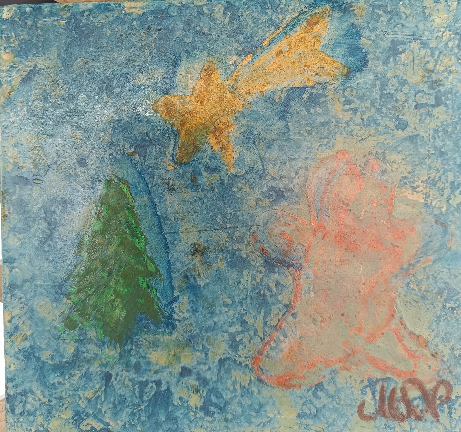Tableau peint sur bois